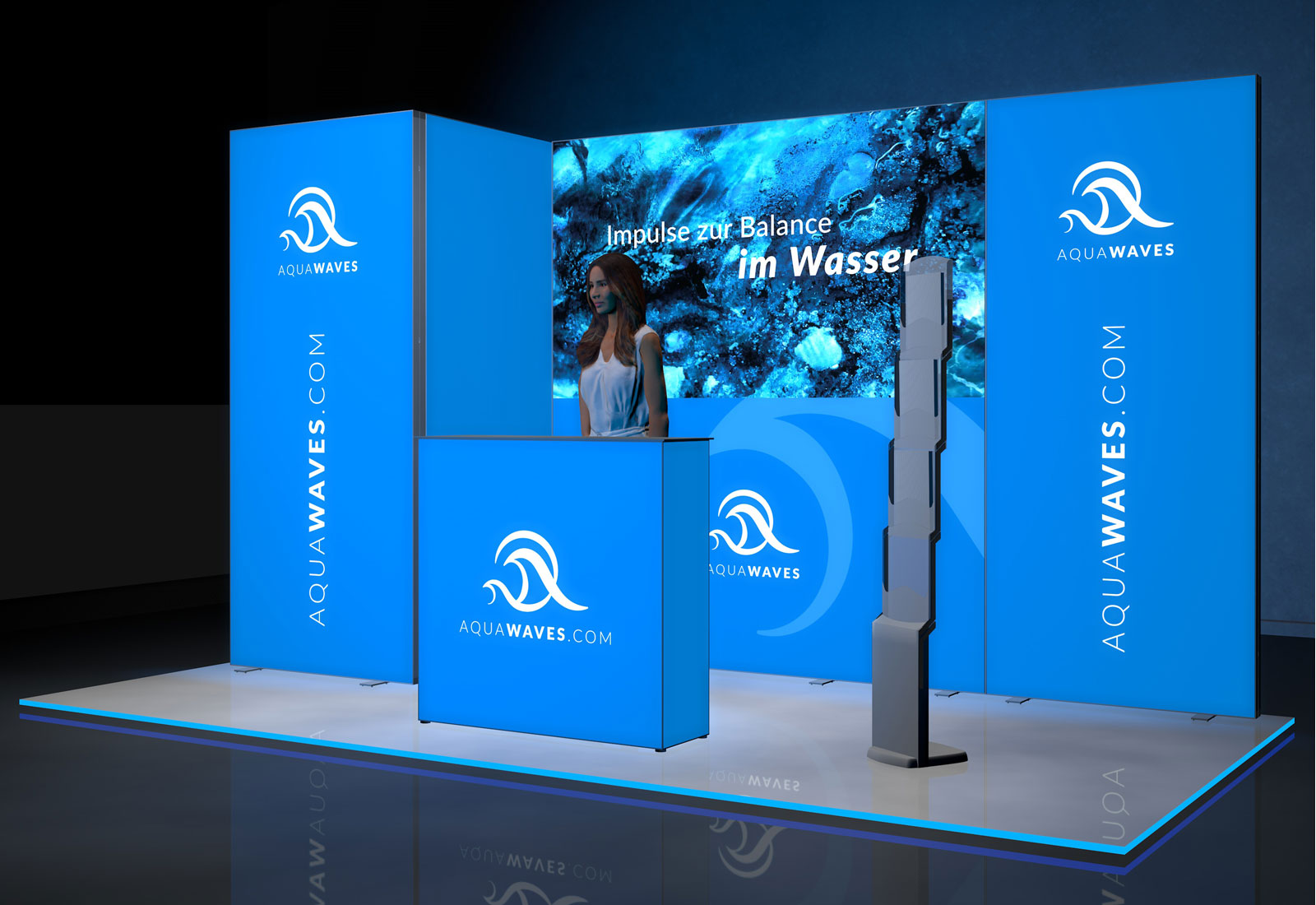 Messe-Set LED 9 für 4x2 m Standfläche